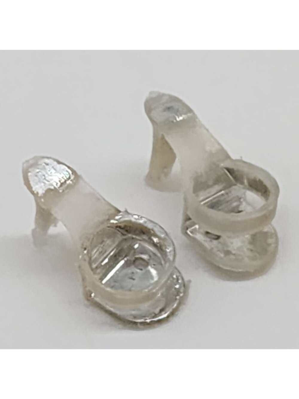 Vintage Barbie Open-Toe Silver Mule Evening Heel Shoe 1960s - Picture 2 of 6